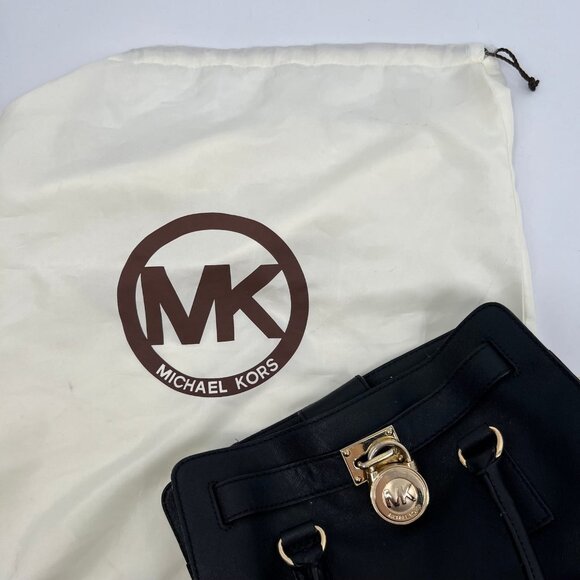 Michael Kors Black Chain Strap Shoulder Bag | Gold Hardware - Picture 3 of 10